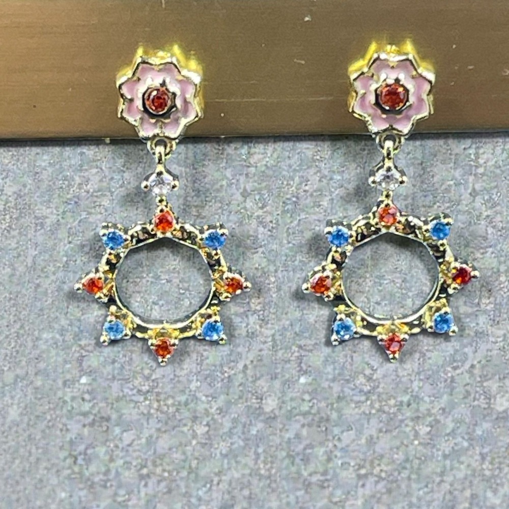 Fairycore Coquette Colorful Earrings Dainty Sterling Drop Aimade‎ Whimsical NIB